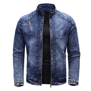 AGNI INDUSTRY Veste en jean délavé style hip-hop décontracté, coupe ajustée, écologique, service OEM, meilleure qualité, 100 % coton, pour homme - Product Image 2