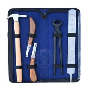 ชุดเครื่องมือดูแลกีบม้าครบชุด สีดำ ขนาด 12 นิ้ว คีมตัดกีบ ค้อนตอกตะปู มีดตัดกีบโค้ง ใบมีด D และตะไบสองด้าน - Product Image 1