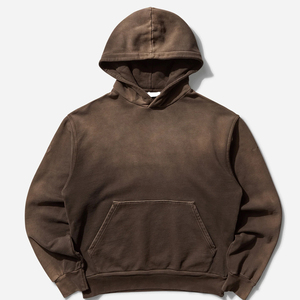 100% Organic Cotton sun fade hoodie Men's Winter Unisex Sun Faded High Quality <b>Thick</b> <b>Fleece</b> Heavyweight Hoodies For Men's - Product Image 1