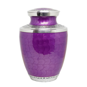 โกศบรรจุอัฐิสีม่วงเงา สำหรับผู้ใหญ่ สไตล์ยุโรป/อเมริกา ความจุ 220 คิวบิกอินช์ เป็นมิตรกับสิ่งแวดล้อม ทนทาน สลักชื่อได้ตามต้องการ - Product Image 1