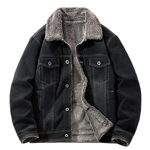 Veste en jean pour homme de haute qualité, personnalisée, avec doublure en laine, veste en jean thermique chaude, manteau en jean décontracté pour homme - Product Image 6