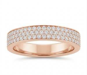 แหวนเพชรทรงอินฟินิตี้ Aniva RNP04 ทองคำขาว 18K ประดับเพชร EF VVS ที่เพาะเลี้ยงในห้องปฏิบัติการ สามแถวเต็มวง พร้อมใบรับรอง IGI - Product Image 1