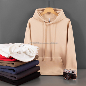 Sudaderas con capucha de forro polar en blanco, personalizadas con logotipo, de alta calidad, 420 g/m², estilo holgado con hombros caídos para hombre - Product Image 1