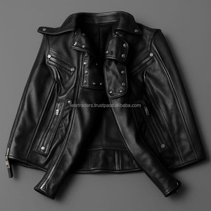 Gótico Cyber Moto estilo genuino piel de vaca cuero lienzo impreso calavera Punk Biker carta patrón chaqueta de invierno para hombres - Product Image 4