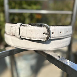 เข็มขัดหนังวัวแท้สีน้ำตาลสไตล์ตะวันตก หัวเข็มขัดแบบปักลาย ปรับแต่งได้ พร้อมหัวเข็มขัดเหล็กพิมพ์ลายด้วยความร้อน ขนาด 3.5 ซม. - Product Image 3