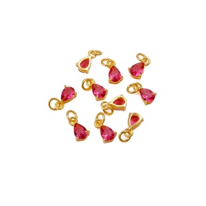 จี้ควอตซ์สีชมพูอมม่วงชุบทองส่วนประกอบเครื่องประดับทำด้วยมือสำหรับต่างหูสร้อยคอและอุปกรณ์ DIY - Product Image 5