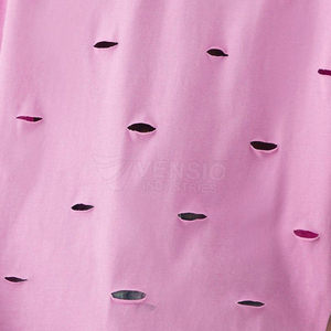 เสื้อยืดแขนสั้นสีชมพูทรงโอเวอร์ไซส์สำหรับผู้ชาย สีพื้น สไตล์สตรีท คอกลม ผ้าถัก 100% คอตตอน แห้งเร็ว ใส่สบาย - Product Image 4