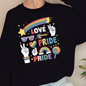 Sudaderas de mujer con elementos arcoíris LOVE y PRIDE - Product Image 5