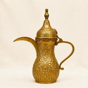 Handmade Metal Brass Arabic Dallah Coffee <b>Pot</b> Traditional Middle Eastern Engraved Pitcher for Luxury Home Decor - Product Image 3