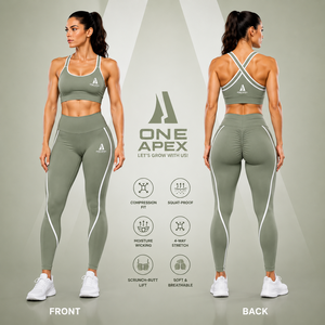 Women Scrunch Butt Yoga Set Cross Back Sports Bra High Waist Compression Leggings Activewear Set - Product Image 4