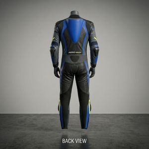 Combinaison de course moto professionnelle en cuir intégral avec protection CE, équipement respirant pour motards, idéale pour la course sur route et sur circuit - Product Image 4