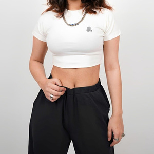 Camisetas sin mangas de jersey sólido transpirable para mujer, informales, deportivas, de algodón y elastano, con logo frontal, cuello redondo, ODM - Product Image 4