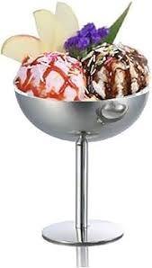 Decorative Kitchen Dessertware <b>Stainless</b> <b>Steel</b> Ice Cream <b>Bowl</b> With Spoon Metal Dish - Product Image 5
