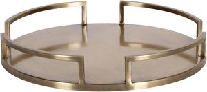 Plateau de service moderne en métal de qualité supérieure, finition miroir élégante, avec corde pour présentation décorative sur table, restauration, salle à manger, hôtel - Product Image 5