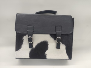 Bolso Tote de Piel Auténtica para Portátil, con Cierre de Solapa y Forro de Poliéster, Estilo Bohemio Vintage para Uso Diario - Product Image 5