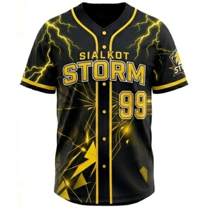 MRI Made Baseball Jersey Men's V-Neck Short Sleeve Sublimated Print Breathable Polyester Sport <b>Shirt</b> Adult Regular Fit Jerseys - Product Image 1