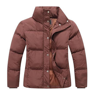 Chaqueta de plumón para hombre, transpirable, con tejido ecológico, cuello alto, manga larga, impresión de logotipo frontal personalizada. - Product Image 6