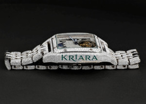 Montre de luxe en acier inoxydable Mossinate avec diamants, élégante et confortable pour les personnes actives - Product Image 6