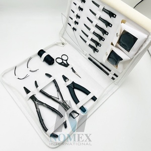 Kit de alicates para extensiones de cabello personalizados de alta calidad, microcuentas y plasma de acero inoxidable de grado quirúrgico negro para extensiones de cabello - Product Image 1