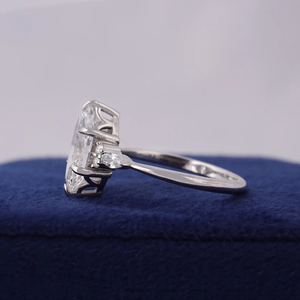 Marquise Cut Diamond Engagement Ring White Gold Prong Setting Classic Women's Fine Jewelry - Product Image 4