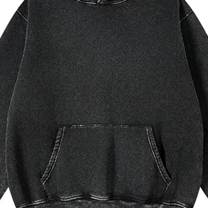 Sudadera con Capucha de Forro Polar Personalizada de Alta Calidad, Estilo Urbano, Vintage, Lavado Ácido, Efecto Desgastado, Doble Capa, Color Sólido - Product Image 5