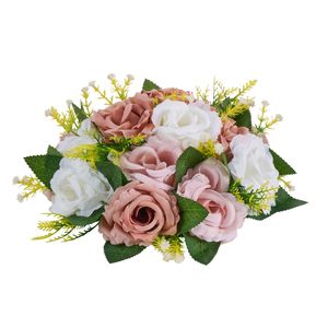 10 Pezzi di Composizioni Floreali Artificiali a Sfera di Rose, Diametro 9,5 Pollici, Bouquet per Centrotavola Matrimoniali, Rose Finte Decorative - Product Image 1