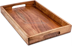 Plateau de service coulissant en bois Art Déco, fait main, élégant, qualité supérieure, pour cuisine et salle à manger, idéal pour le Ramadan, approvisionnement Inde - Product Image 4