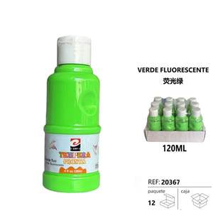 Pintura de acuarela fluorescente verde, tempera verde, materiales para manualidades, plástico, hecho en China - Product Image 1
