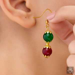 PRAO Premium Quality <b>Antique</b> Ethnic <b>Gold</b> Jewelry Set Includes Necklace and Earrings - Product Image 2