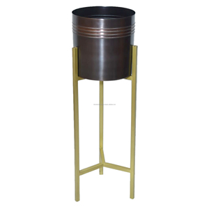 Manufacture Metal Planter Pot with Stand Modern Style Planter Set Indoor Outdoor Home Decor Item <b>for</b> <b>Garden</b> Plants Flower - Product Image 2