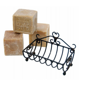 Porte-savon vintage en métal doré avec plateau, porte-savon en fil de fer, support à savon en fer forgé - Product Image 3