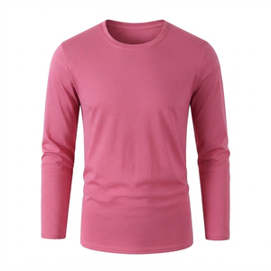 Fabricante Profesional, MOQ Bajo, OEM, ODM, Logotipo Personalizado, Precio Económico, Camiseta de Manga Larga para Hombre, Corte Regular - Product Image 1