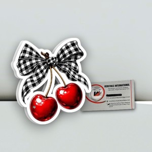 Placa de Acrílico en Forma de Corazón con Lazo de Cereza para Extensiones de Pestañas, Placas Magnéticas Rectangulares con Diseño de Flor y Mariposa, Herramienta de Belleza Personalizada - Product Image 3