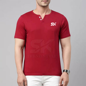 Camisetas Henley Lisas Cómodas y Transpirables en Oferta Online, Camisetas Henley Lisas para Uso Diario - Product Image 4