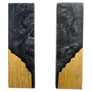 Plaquettes de manche de couteau en résine naturelle et bois d'Inde pour lames, en résine acrylique, matériau coloré pour couteaux - Product Image 5