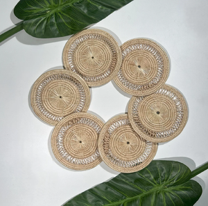 Rattan <b>Trivets</b> Pot Placemats Tea Pot Holder Round Handwoven Designer Excellent Rattan <b>Trivets</b> Wholesale Price - Product Image 6