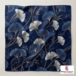 Écharpe en soie de luxe pour femmes, imprimée sur mesure, légère, carrée, foulard, fabricant OEM ODM, produits textiles personnalisés de Taïwan - Product Image 2