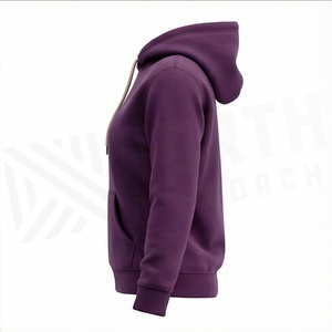Wholesale <b>Men</b> Oversized Blank Pullover Hoodie Breathable Casualwear Streetwear Sweatshirt Basic Apparel Customized Color - Product Image 3