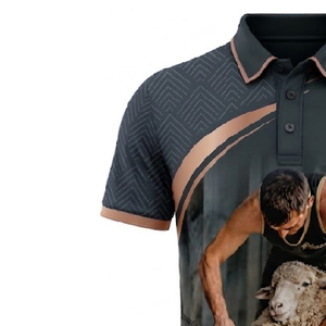 Chemise Polo Personnalisée à Queue Longue pour Équipage de Tonte de Moutons, Sublimée, Respirante, Séchage Rapide, Vêtement de Travail Durable, Logo Personnalisé OEM ODM - Product Image 4