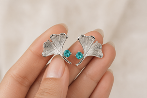 Pendientes de Plata con Mariposa y Amatista, Estilo Bohemio, Engaste de Garra, Plata de Ley 925, Gema Personalizada, Opción de Color, Hechos a Mano, Regalo - Product Image 3