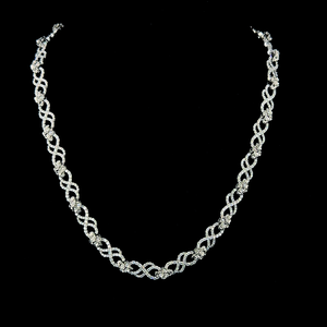 Elegant Platinum IGI Certified Lab Grown Diamond <b>Chain</b> Necklace for Women Luxury Sparkling 10 CT <b>22</b> Inch Wedding Party Jewelry - Product Image 2