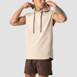 Haut de gamme : Sweat à capuche sans manches 100 % coton pour homme, idéal pour l'hiver, avec logo personnalisé, anti-boulochage, respirant et écologique - Product Image 4