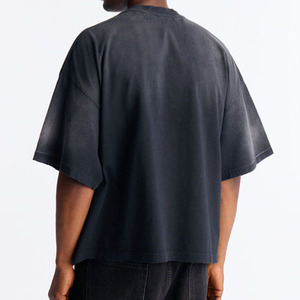 Camiseta Oversize Personalizada para Hombre al por Mayor, Estilo Vintage Lavado con Efecto Pintado, Streetwear, Marca Privada, Proveedor OEM ODM, EE. UU. - Product Image 3