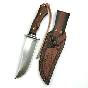 Hecho a mano de acero de Damasco Bushcraft caza Skinner cuchillo EDC cuchillo de supervivencia hueso quemado y cuchillos con mango de madera - Product Image 6
