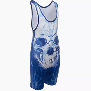Dropshipping Free Mock up Oem Plus Size 5Xl Printing Wrestling Uniform Tights Clothes Wrestling <b>Singlet</b> <b>for</b> <b>Men</b> - Product Image 4