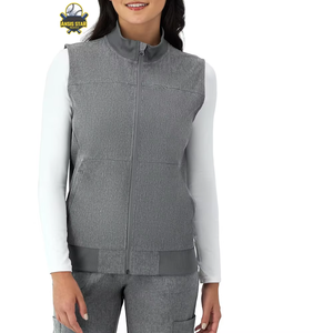 Chaleco Médico Personalizado al por Mayor con Cierre para Mujer y Unisex, Ligero, Transpirable, Elástico, Uniforme de Enfermera de Primera Calidad, Tejido - Product Image 4