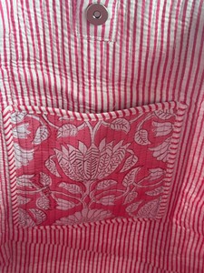 Bolso de hombro de algodón Kantha, reversible, grande, hecho a mano, con estampado de bloques, acolchado, para compras, producto al por mayor - Product Image 2