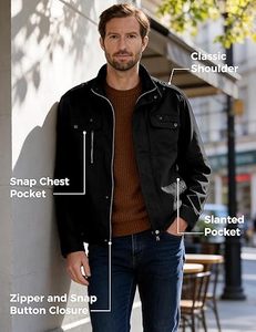 Veste légère en coton pour homme, veste décontractée, manteau de terrain, coupe-vent - Product Image 4