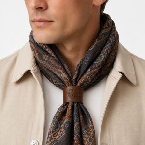 Deslizador de Bufanda Personalizado de Cuero PU Multicolor con Costuras Cruzadas para Uso Diario Informal, Accesorios de Moda al por Mayor - Product Image 4