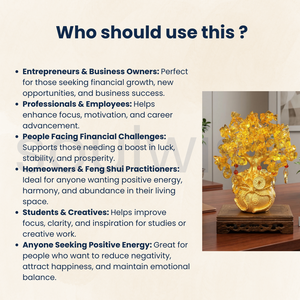 Árbol de Citrino Pulido y Duradero, Árbol del Dinero, Feng Shui - Product Image 3